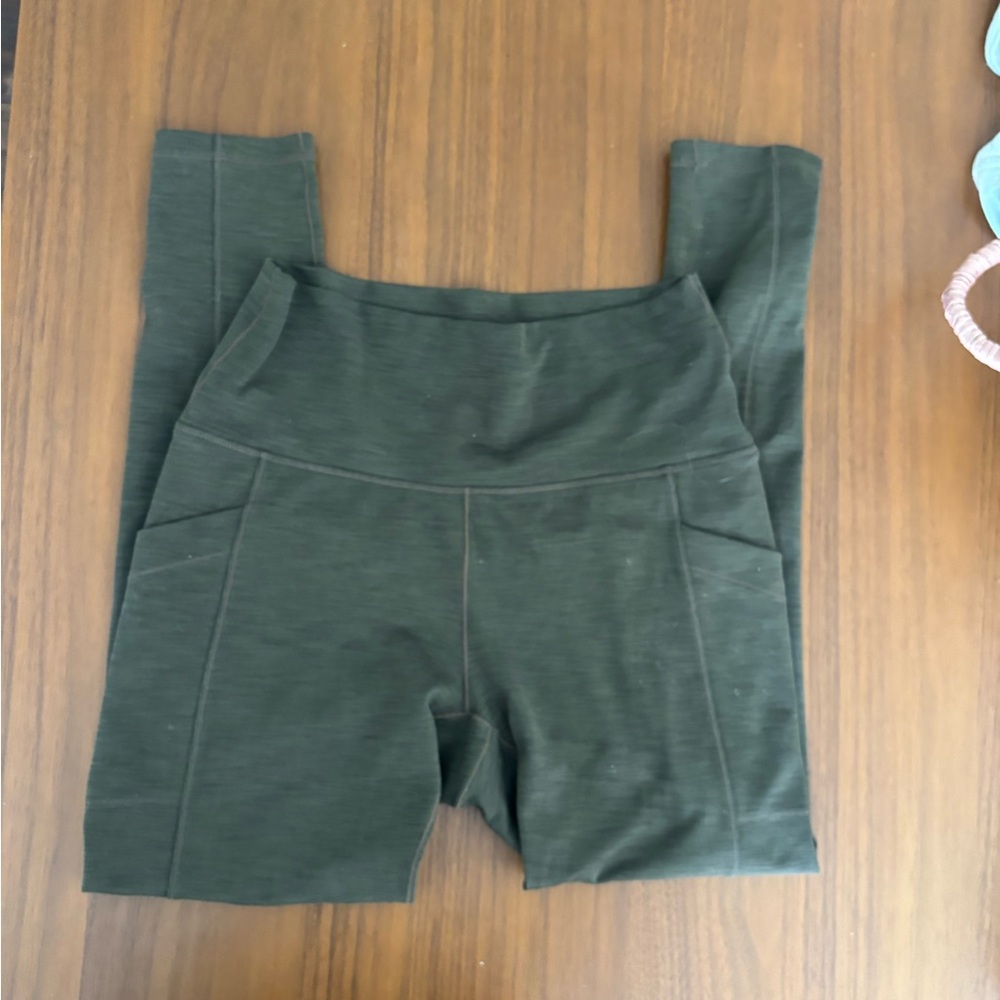 Prana Olive Green Pocket Leggings